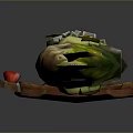 Mechanical Fish Model With Gears And Textured Body On Wooden Base