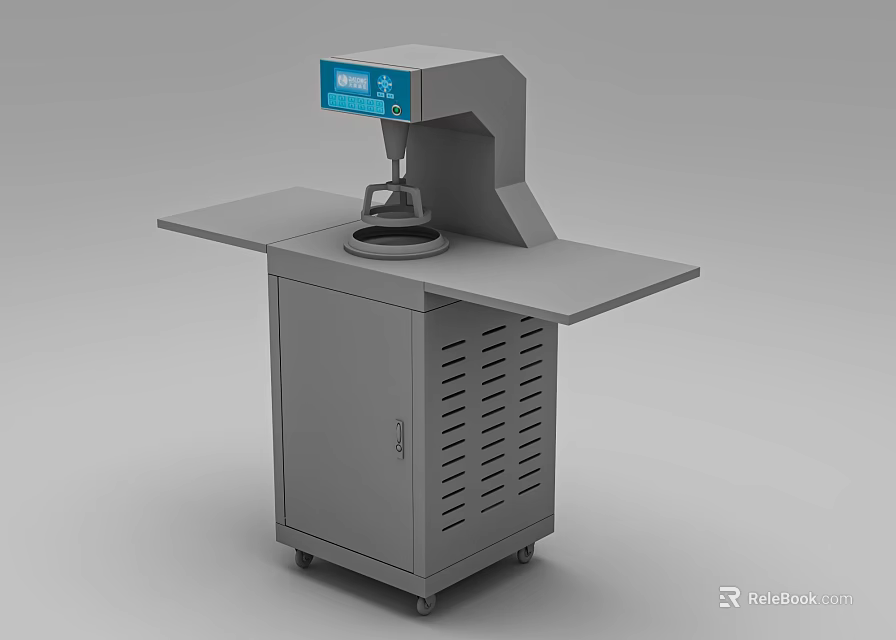 Professional Industrial Equipment With Digital Display Circular Worktable Ventilated Cabinet And Movable Wheels 3d model 