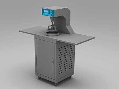 Professional Industrial Equipment With Digital Display Circular Worktable Ventilated Cabinet And Movable Wheels 3d model