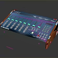portable synthesizer mixer reverberator tuner mixer mixing equipment 3d model