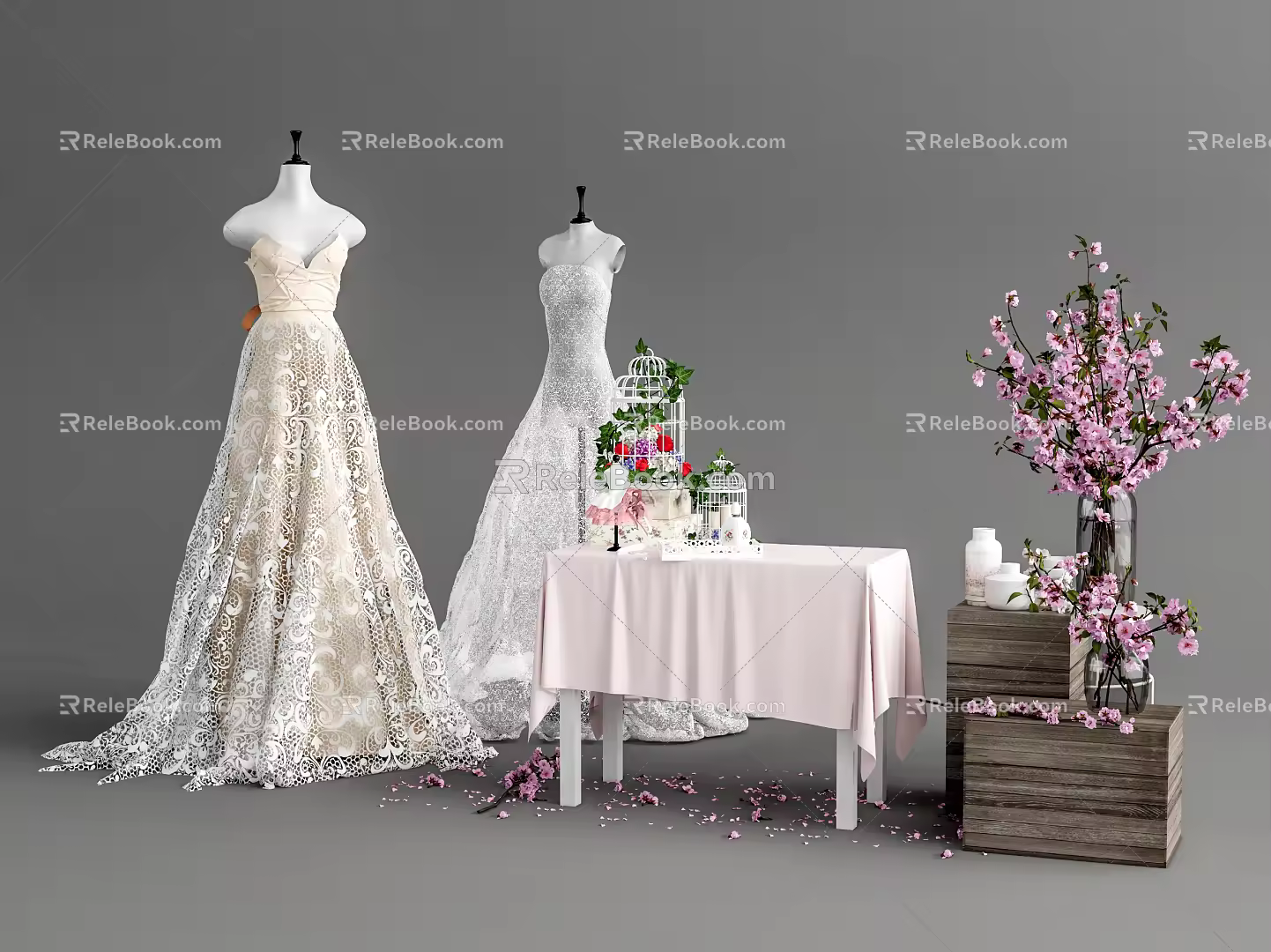 Modern Model Bridal Shop Model 3d model