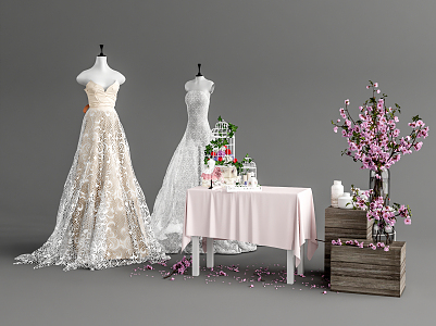 Modern Model Bridal Shop Model 3d model