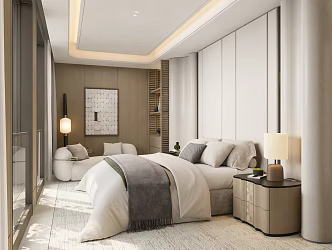 Modern Hotel Deluxe Room Deluxe King Room Standard Room 3d model