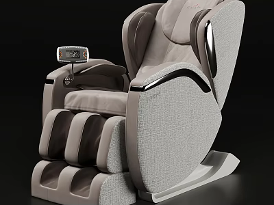 Luxury Ergonomic Massage Chair With Comfortable Upholstery And Leg Rest Design 3d model