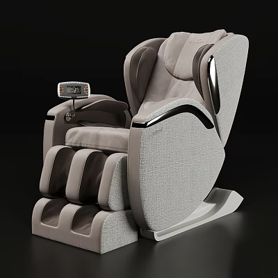 Luxury Ergonomic Massage Chair With Comfortable Upholstery And Leg Rest Design 3d model