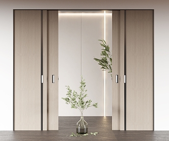 Modern sliding door 3d model