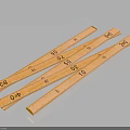 Wooden Measuring Rulers With Centimeter Scales For Craft And Study Use
