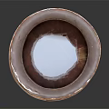 Intricately Carved Wooden Brush Pot With Traditional Scenic Patterns And Cylindrical Shape