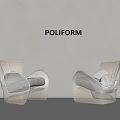 POLIFORM Transparent Modern Chairs With Unique Curved Design And Smooth Lines