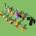 Modern Game Character Snow White Witch Seven Dwarfs 3d model
