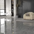 Modern Minimalist Living Room With Beige Sofa Checkered Cushion And White Coffee Table Set
