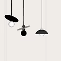 Modern Pendant Lights With Various Designs Gray Dome Glass And Metal Elements