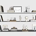 Modern Ornaments Combination Simple Bookshelf Ornaments Combination 3d model