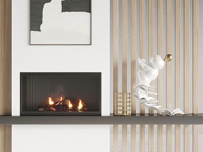 Modern Fireplace Ornaments Combination model