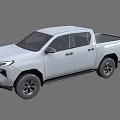 White Pickup Truck With Crew Cab And Off Road Wheels Design