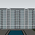 Modern High Rise Residential Building in Community With Lush Green Surroundings