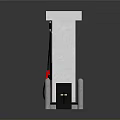 Modern Gas Station Fuel Dispenser With Digital Display Fuel Nozzles Support Pillars And Base Platform