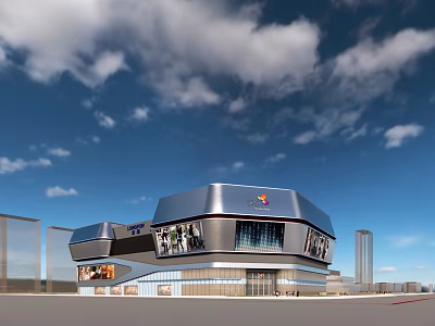 modern office building science and technology innovation office building 3d model