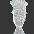 Monstrous Alien Creature Head With Intricate Textured Skin And Bone Like Structures