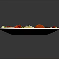 Grilled Vegetable And Cheese Platter With Fresh Herbs And Spices On White Plate