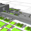 Modern Office Building Design With Landscaped Gardens And Courtyard Spaces