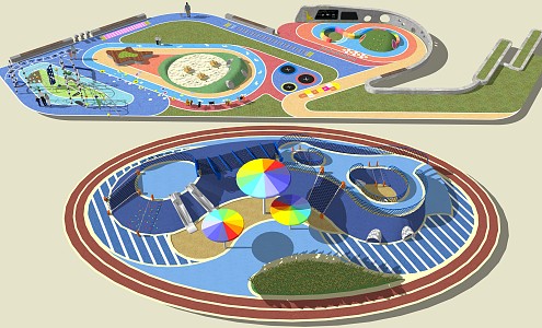 Modern Amusement Facilities Children's Amusement Facilities Activity Site 3d model