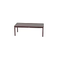 Two Dark Brown Wooden Dining Tables With Rectangular Flat Top And Straight Legs 3d model