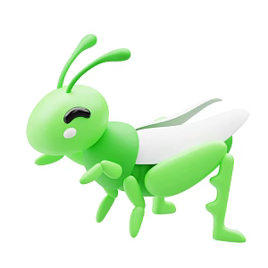 Modern Mantis Insect Cartoon Insect 3d model