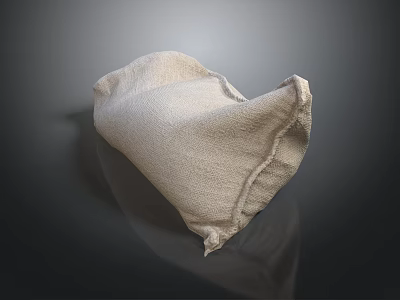 Beige Cloth Bag With Soft Texture As Comfortable Household Daily Item 3d model