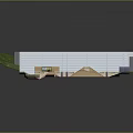 Industrial Warehouse Building With Gray Roof Glass Entrance White Walls And Green Grass