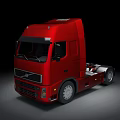 Red Volvo Heavy Duty Truck Cab Design With Modern Exterior Features