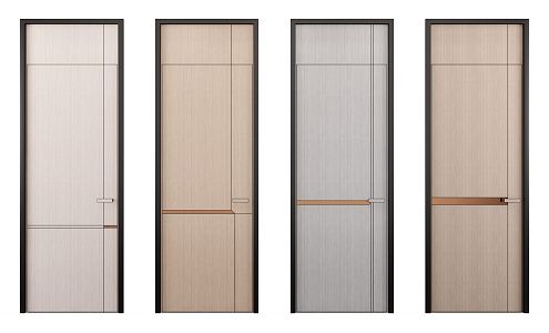 Modern swing door single door 3d model