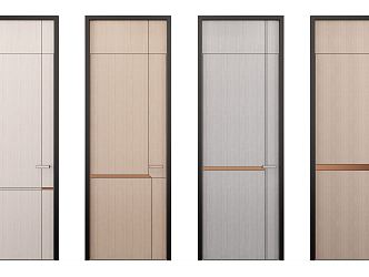 Modern swing door single door 3d model