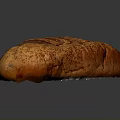 Crusty Golden Brown Artisan Bread With Diagonal Slits And Sesame Seeds Topping