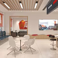 Quality Service Hall With Service Counters Waiting Area And Public Service Facilities