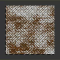 Red And White Interlaced Pattern Cube With Shiny Reflective Surface