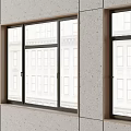 Modern Casement Windows Installed On Concrete Building Exterior With Dark Frames