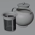Elegant Glass Teapot With Strainer Gold Lid And Transparent Design For Tea Brewing