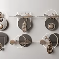 Modern Luxury Wall Decor With Geometric Frames Metal Accents And Ornaments