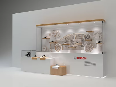 US-Chen Simple Technology Exhibition Cabinet Creative Display Window 3d model