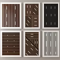 Modern Ceiling Design With Various Geometric Patterns Brown Black White Stripes And Rectangles 3d model