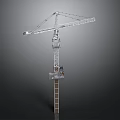 Industrial Tower Crane Construction Equipment With Long Metal Boom And Platform