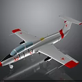 Space Aviation Model Aircraft Red And White With Transparent Cockpit And Number 32