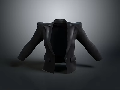 Elegant Black Suit Jacket Classic Design For Formal And Professional Wear 3d model