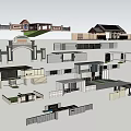 Modern Entrance Gate Architectural Design With Glass Panels And Metal Frames