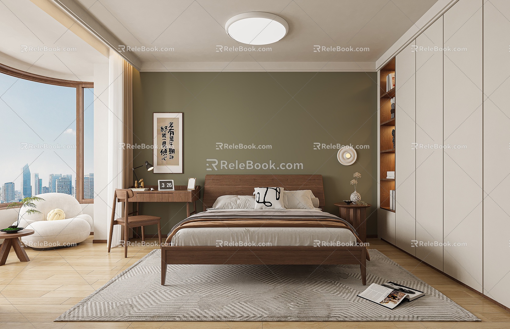 Nordic Bedroom 3d model