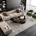 Modern Sofa And Coffee Table Set With Throw Pillows Green Accent Chairs Area Rug