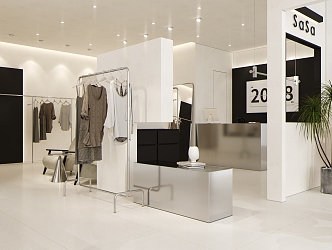 Modern Clothing Store 3d model