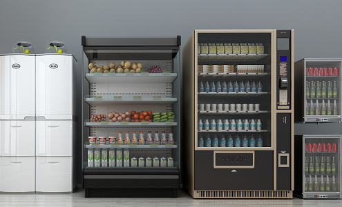 Modern Freezer Refrigerator 3d model