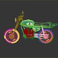 Motorcycle Two-wheeled Motorcycle Cross-country Motorcycle Road Race Motorcycle Motor Vehicle Transport 3d model